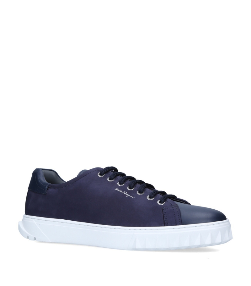 Salvatore Ferragamo Attractive Leather Cube Sneakers is a superb choice for